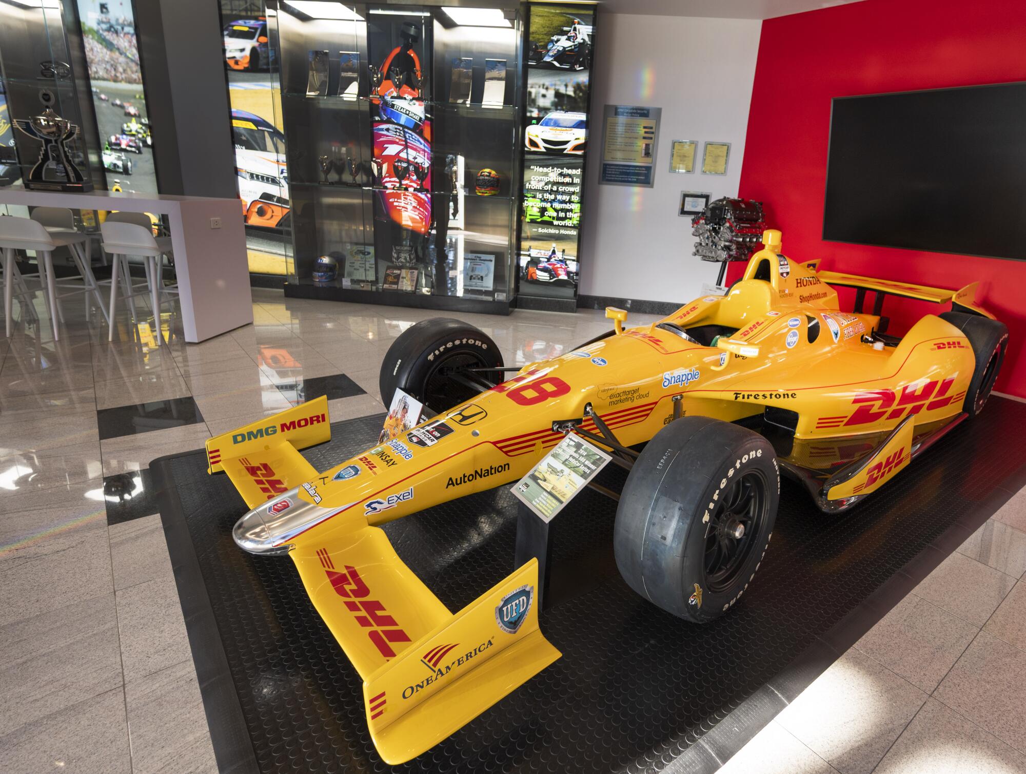The car Ryan Hunter-Reay drove to victory for Andretti Autosport in the 2014 Indianapolis 500.