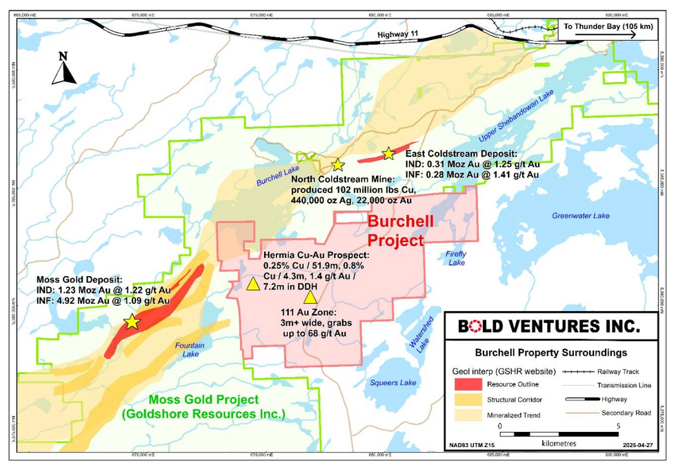 Bold Ventures Burchell project map