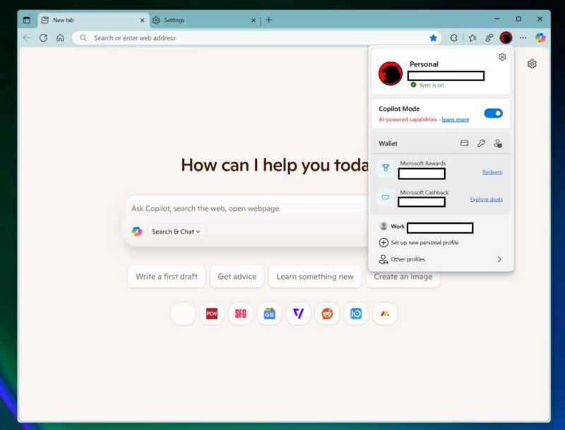 Here’s what the new ‘Copilot Mode’ within Edge looks like
