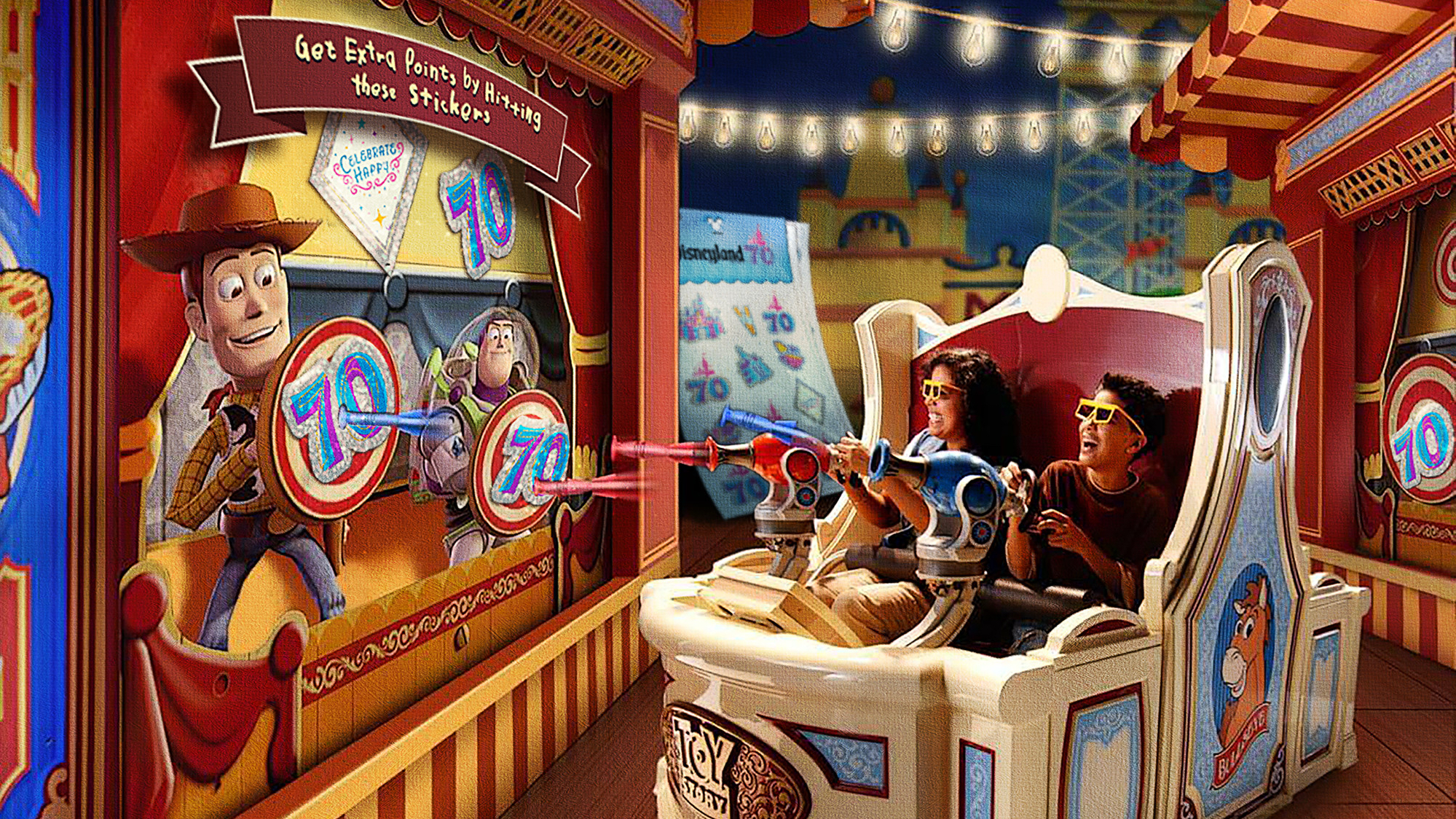 Toy Story Midway Mania Attraction Updated for 70th