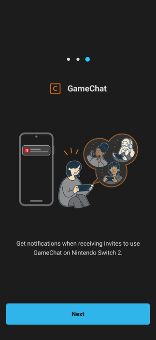 Nintendo Switch App GameChat invite