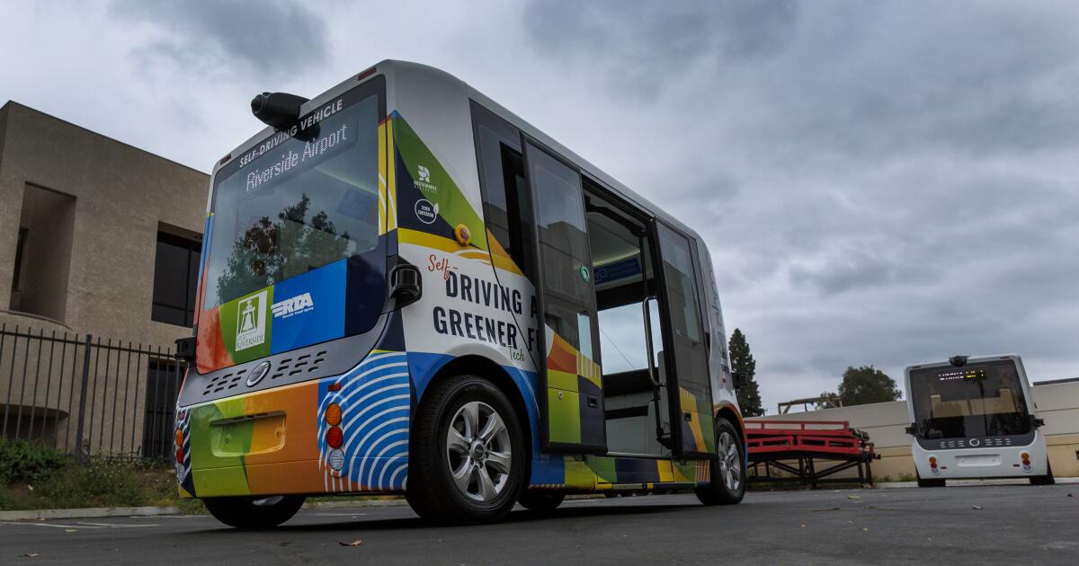 Riverside wants to become 'the new Detroit.' Can this self-driving electric bus get it there?