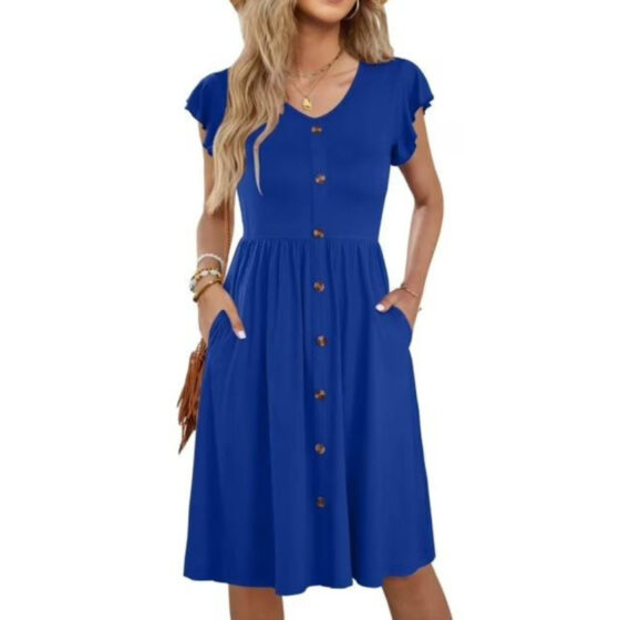 Walmart is selling a 'flattering'  ruffle sleeve dress for , and shoppers say it's 'perfect for summer'