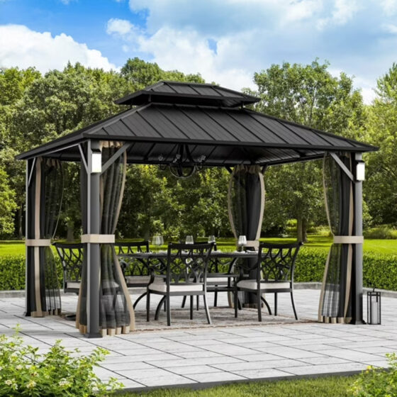 Walmart is selling a ,000 solar hardtop gazebo for 8, and shoppers call it 'very solid' and 'high quality'