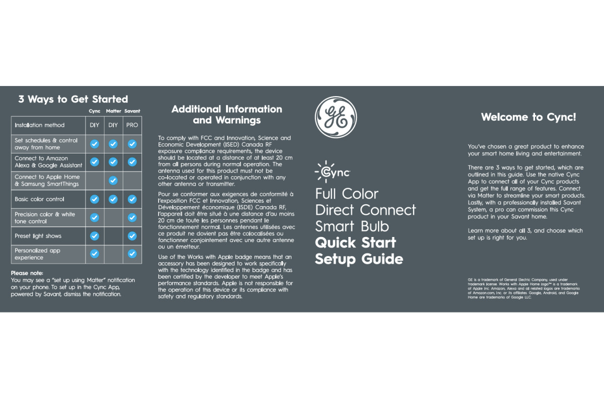 Cync reviewers guide