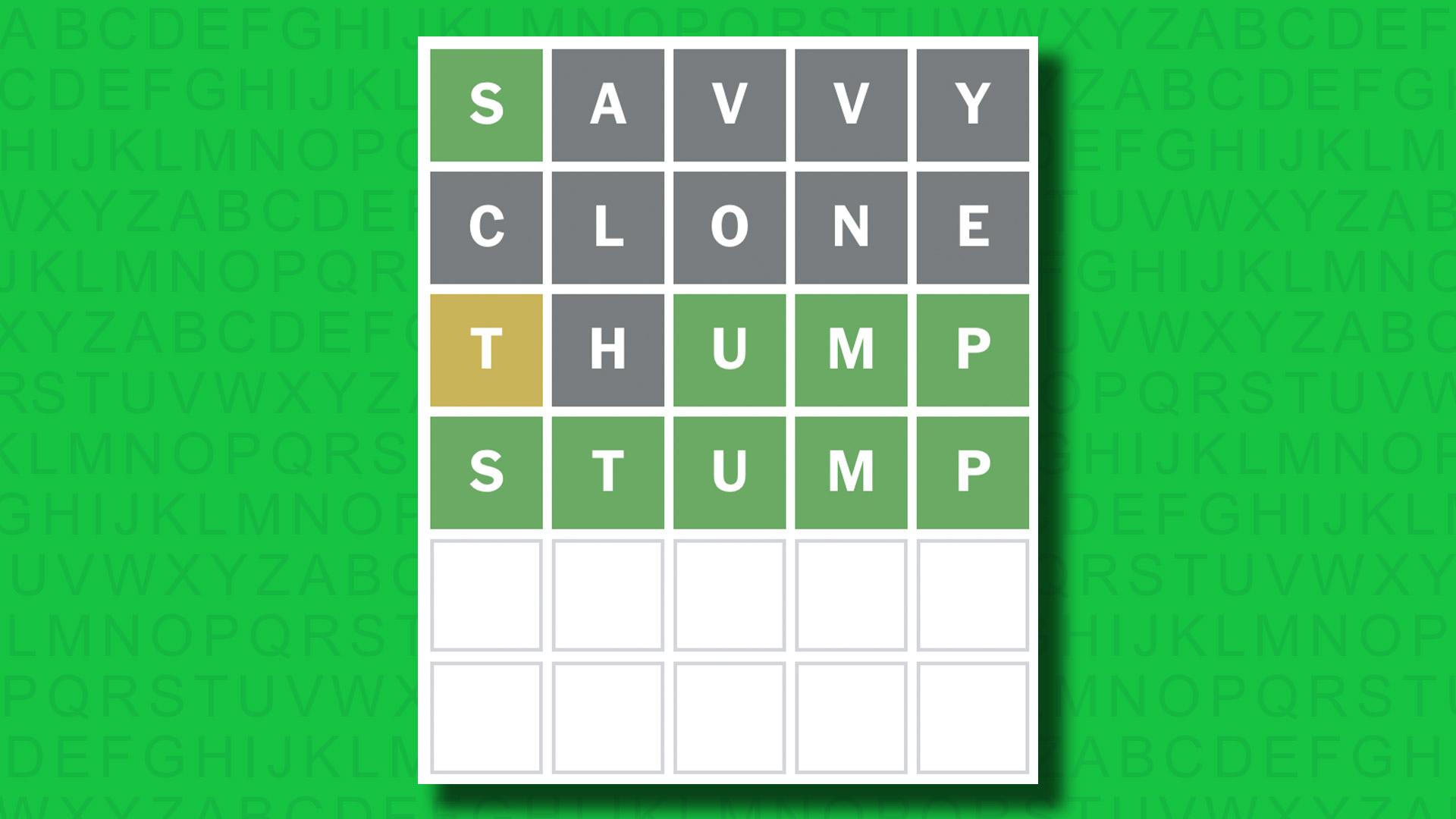 NYT Wordle answer for game 1470 on a green background