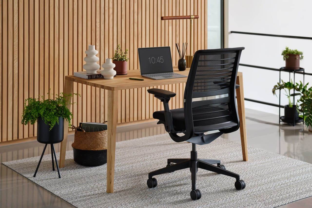 Office-furniture maker Steelcase cut jobs in the first quarter. And more cuts could be coming.