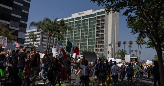 Protesters are chasing federal agents out of L.A. County hotels