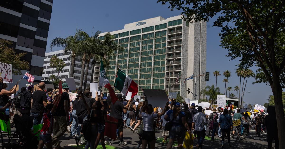 Protesters are chasing federal agents out of L.A. County hotels