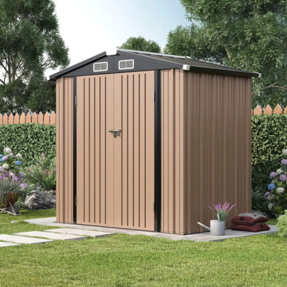 Wayfair is selling a weather-resistant 0 metal storage shed for 0, and shoppers say it's 'worth the money'