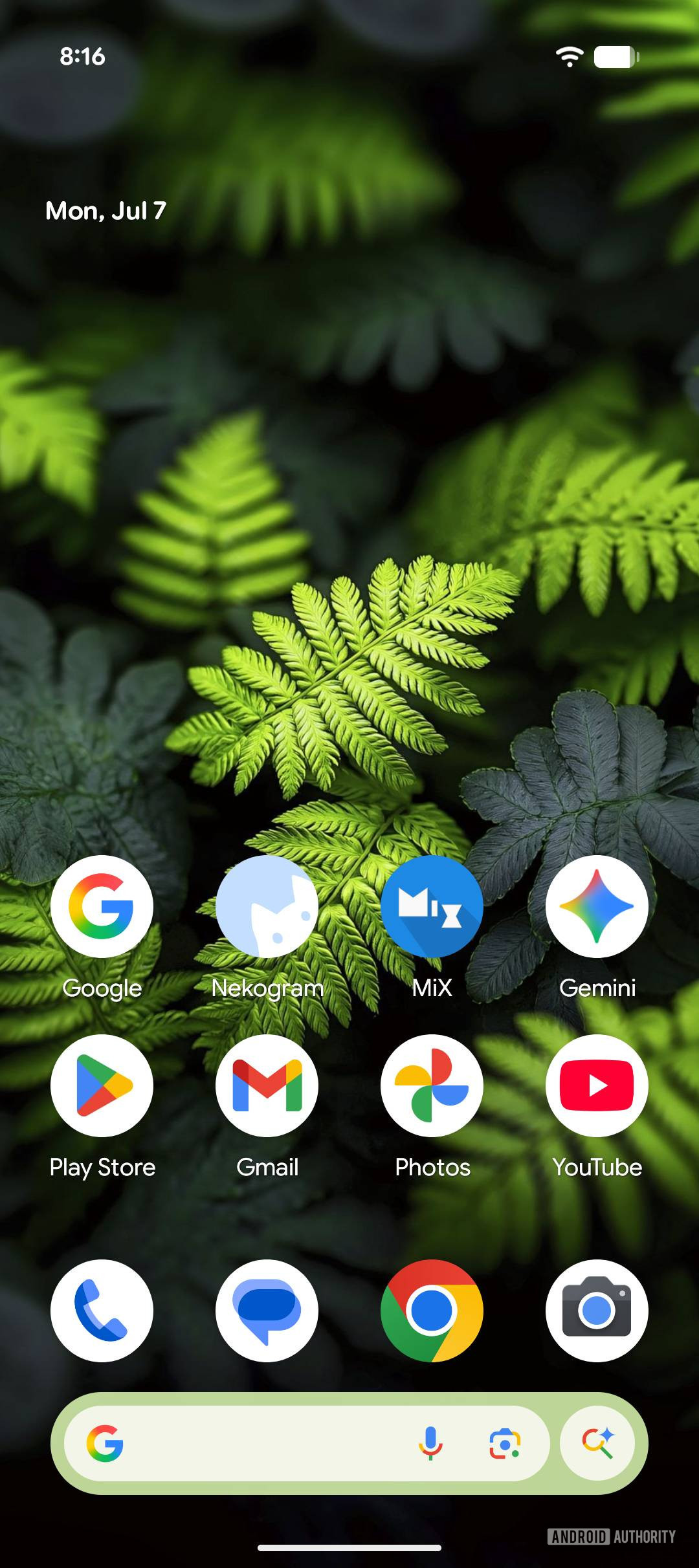 Google Search widget with AI Mode shortcut