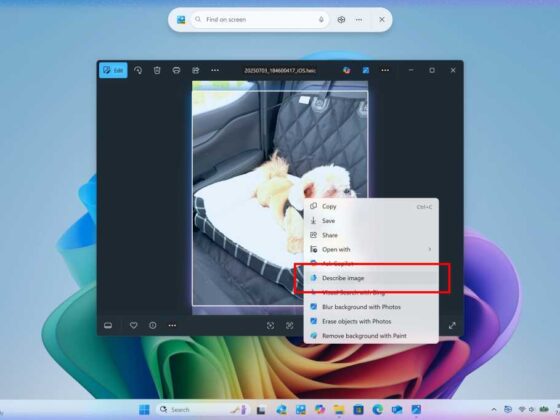 Windows 11 tests AI-generated image descriptions on Copilot+ PCs
