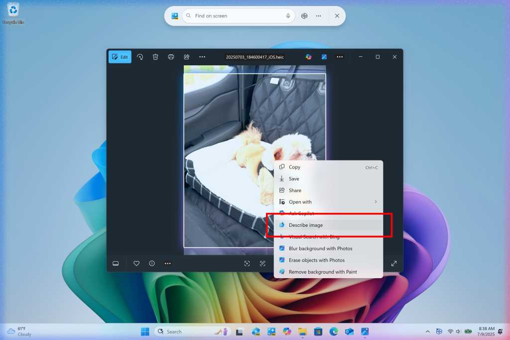 Windows 11 tests AI-generated image descriptions on Copilot+ PCs