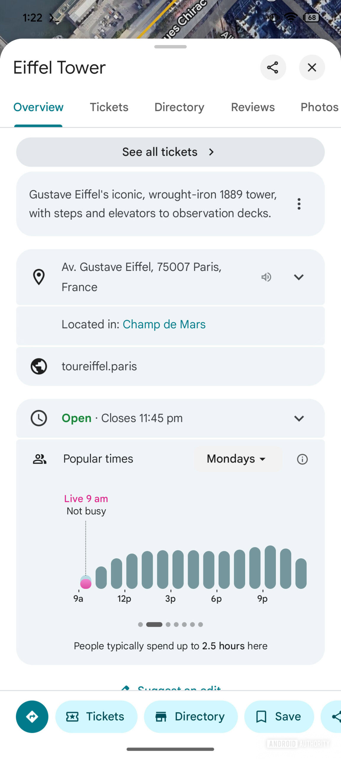 Google Maps Popular Times new UI
