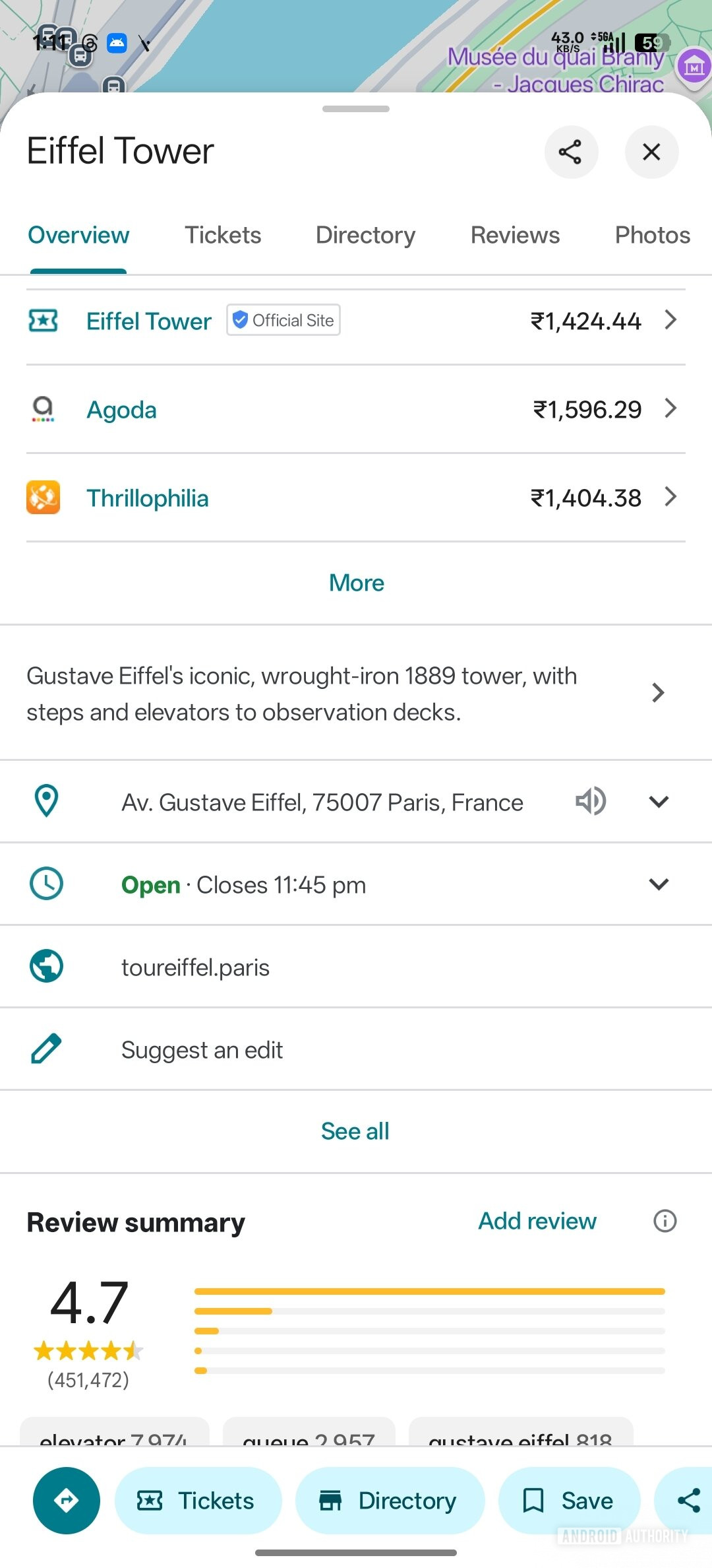Google Maps overview old