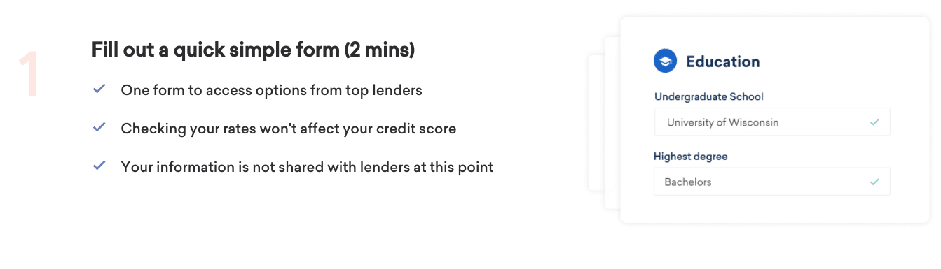 Credible review: pre-qualification form | Source: Screenshot by The College Investor