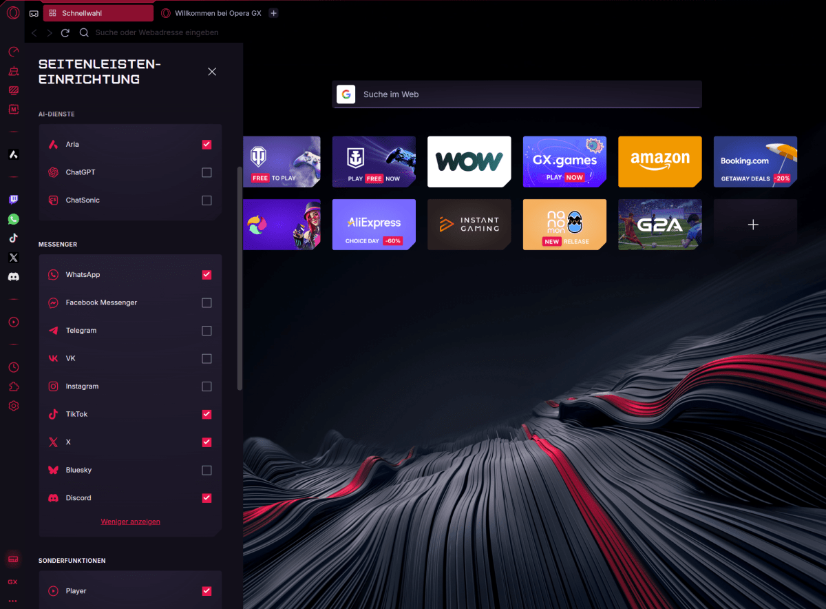 GX Whatsapp, Discord und Co