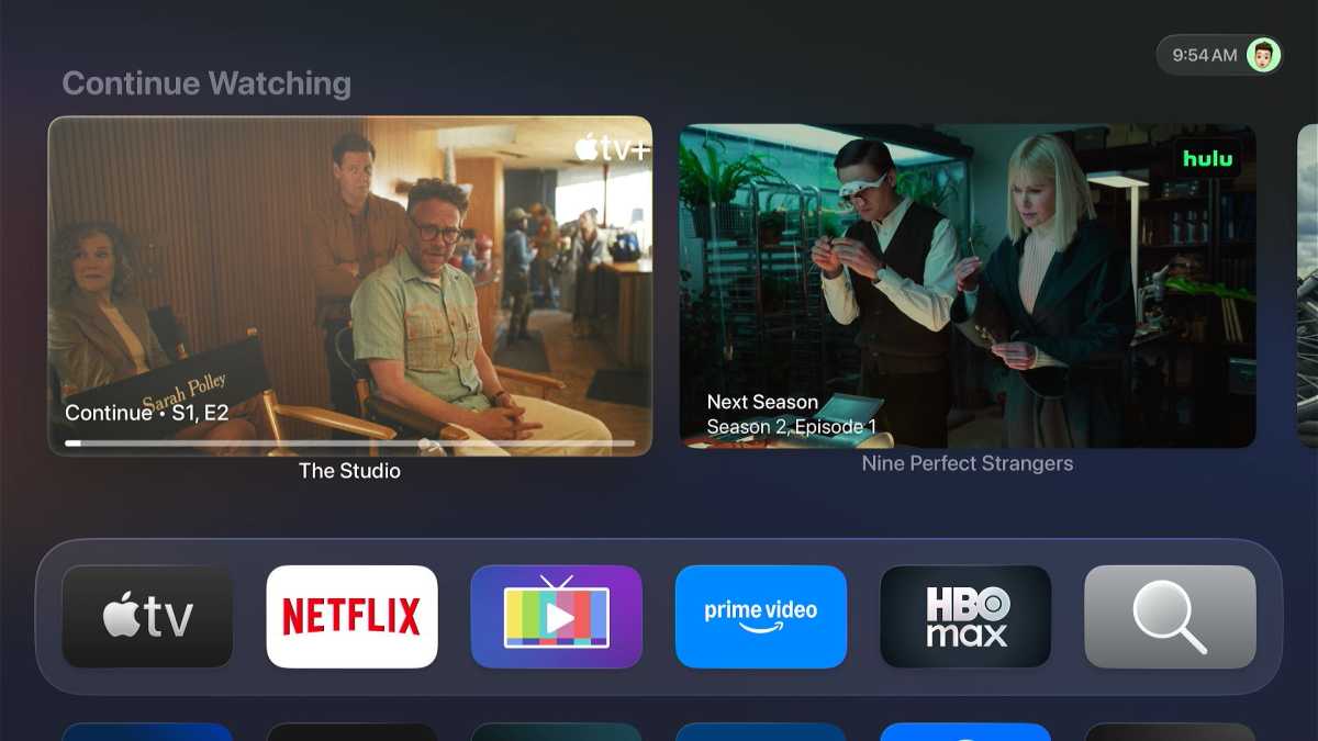 Apple TV app grid