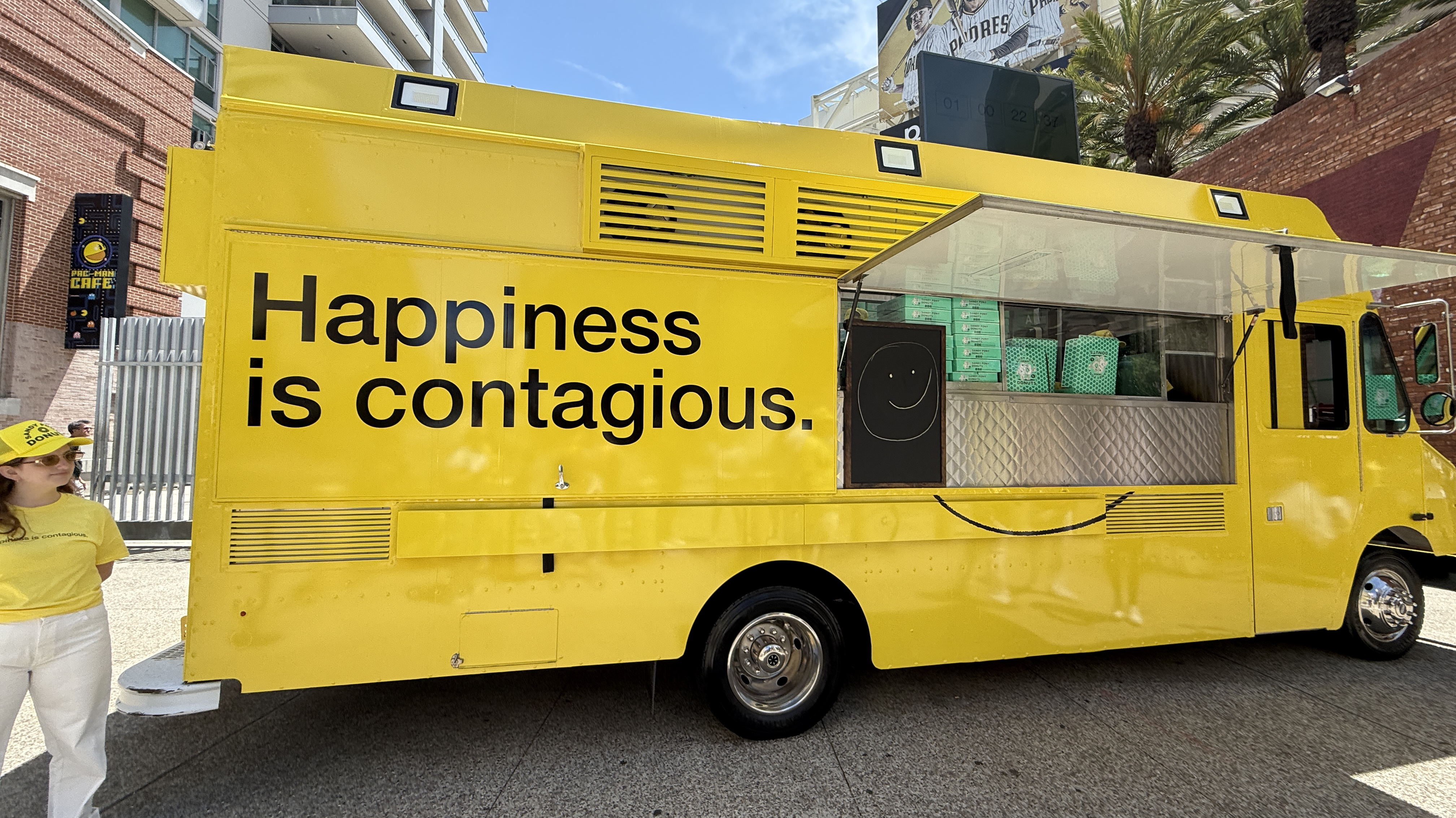 Happiness is contagious food truck SDCC