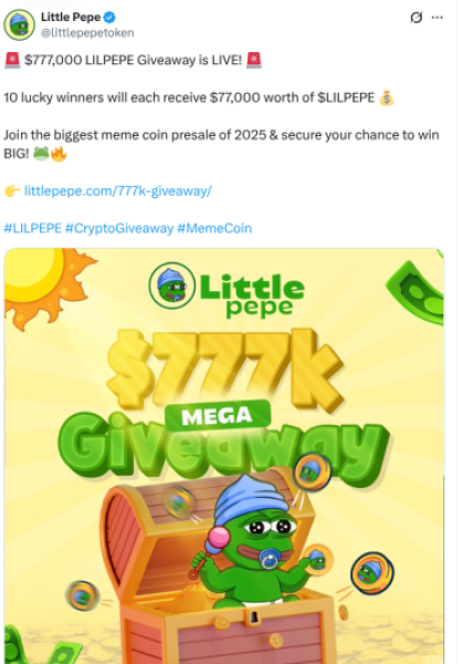 Little Pepe $777K giveaway X post