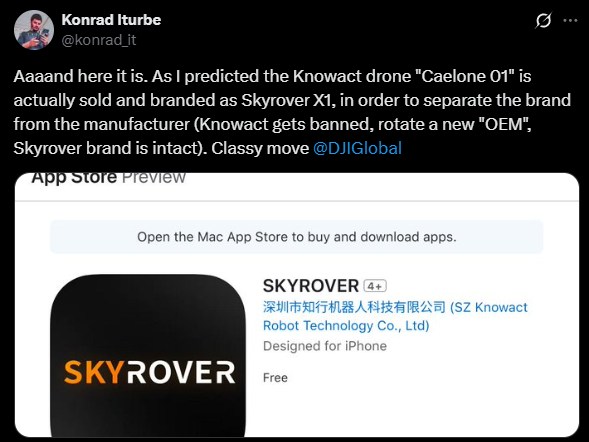 “Classy move @DJIGlobal.”