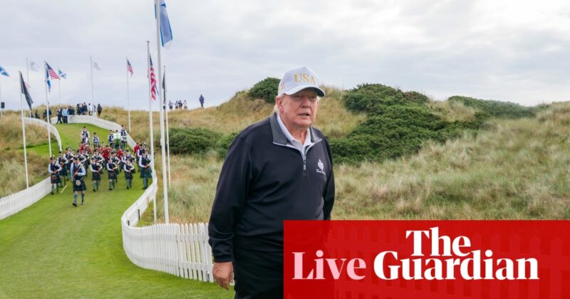 Donald Trump tells UK to cut taxes on North Sea oil ‘treasure chest’ – business live | Business