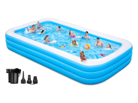Amazon is selling a 'durable' 0 full-sized inflatable pool for only  that's 'big enough for the whole family'