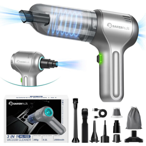 Amazon is selling a 'lightweight'  portable car vacuum for  that is 'easy to charge'