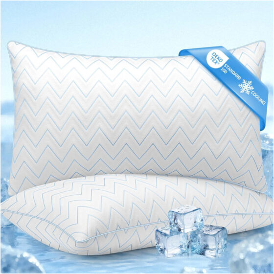 Amazon is selling a 0 set of 'comfortable' cooling pillows for , and they're 'great for hot sleepers'