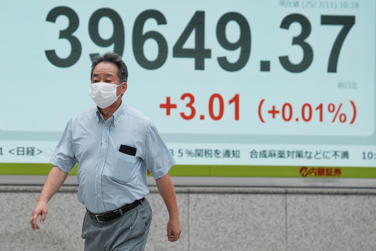 Asian shares are mixed after Wall Street closes higher and edges to more records