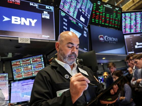 Dow slides, 30-year yield rises on CPI report, Newmont CFO departs