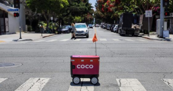 Food delivery robots are becoming more commonplace in Los Angeles