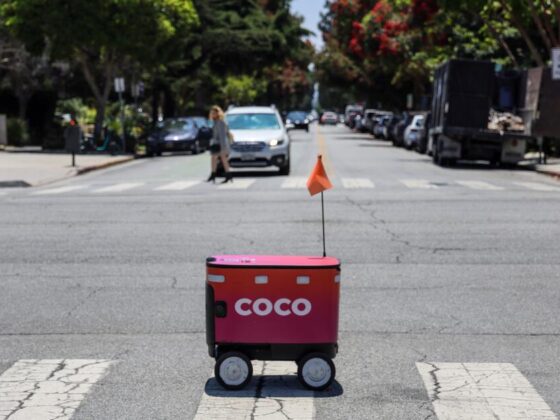 Food delivery robots are becoming more commonplace in Los Angeles