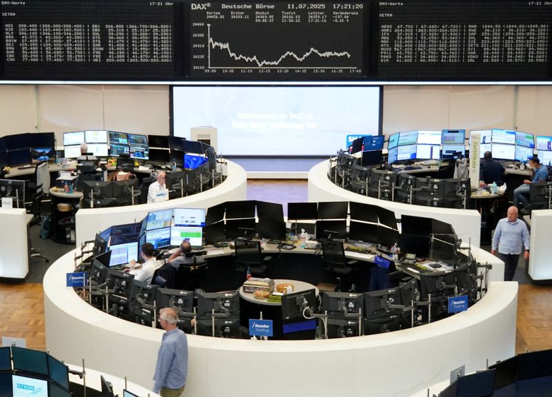 Global stock index falls, euro slides after US-EU trade deal