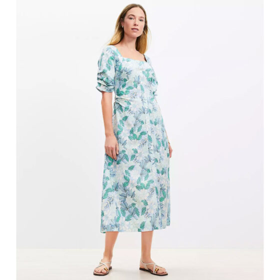 Loft is selling a 'dreamy' 0 linen button-down midi dress for just  that has 'a truly great fit and style'