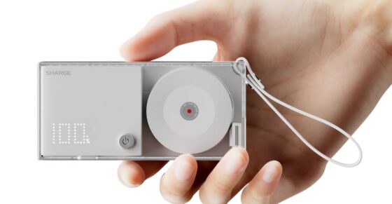 Sharge added a rechargeable battery to its sleek retractable charger