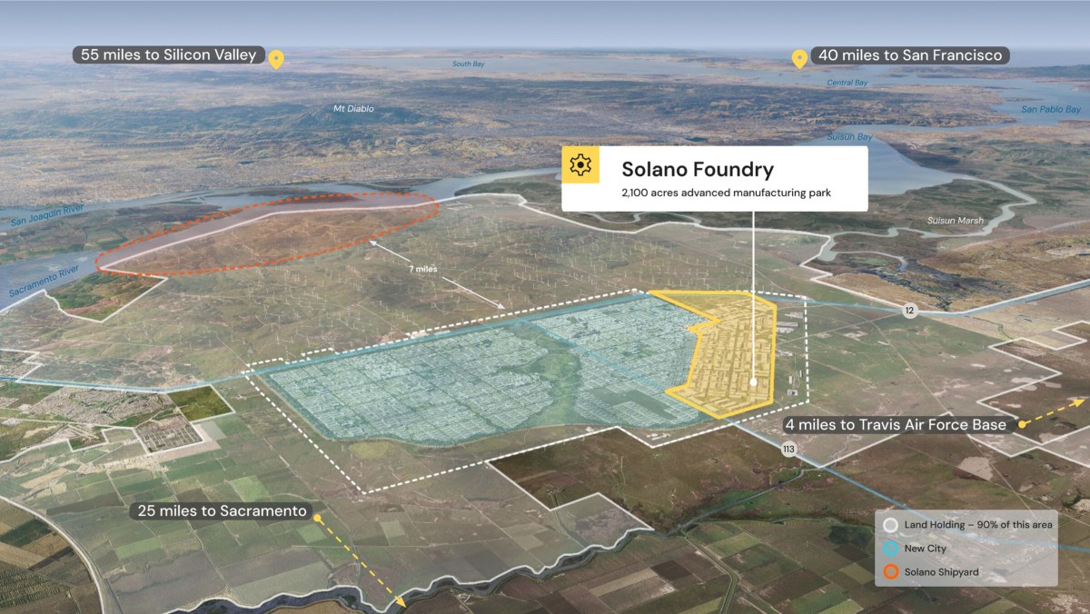 'Utopian' city California Forever announces huge tech manufacturing park 