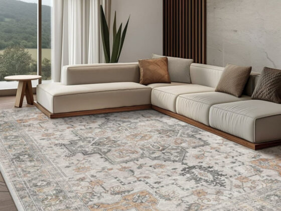 Walmart is selling a 'beautiful' 7 area rug for  that is 'very soft' and 'cleans easily'