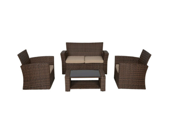 Walmart is selling a 'chic' ,100 wicker patio set for 1, and buyers say the 'chairs and couch are comfortable'