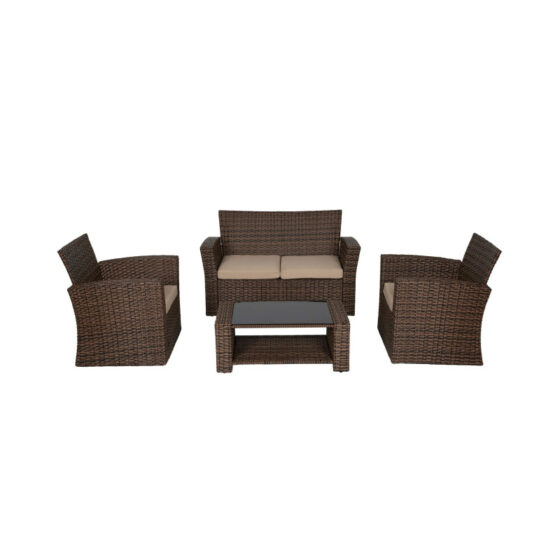 Walmart is selling a 'chic' ,100 wicker patio set for 1, and buyers say the 'chairs and couch are comfortable'