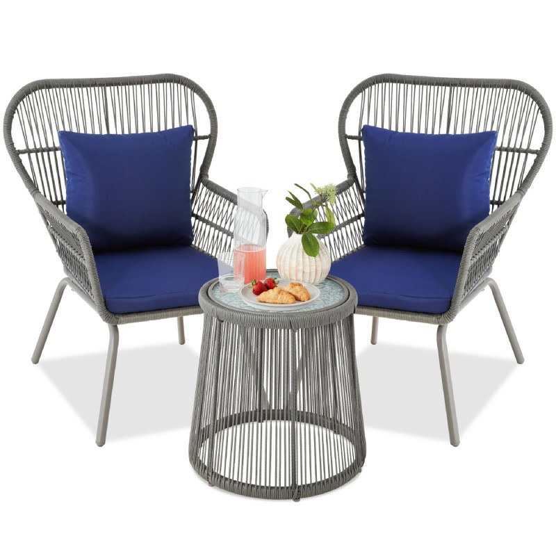 Walmart is selling a 'cute' $500 wicker patio set for $180, and buyers say it's 'very comfortable and spacious'