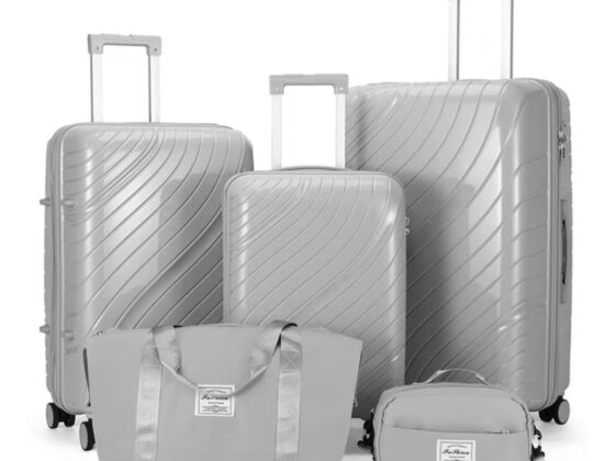 Walmart is selling a 'sturdy' 7 5-piece luggage set for  that shoppers say is 'easy to push around'
