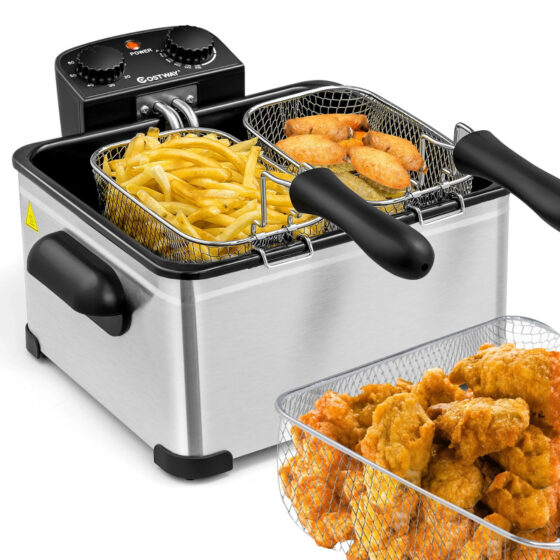 Walmart is selling a 9 triple-basket electric deep fryer for only , and shoppers say it's the 'perfect size'