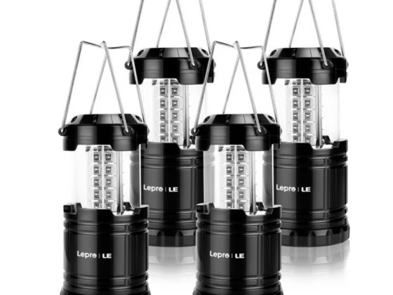 Walmart is selling a  4-pack of collapsible camping lanterns that are 'powerfully bright' for only 