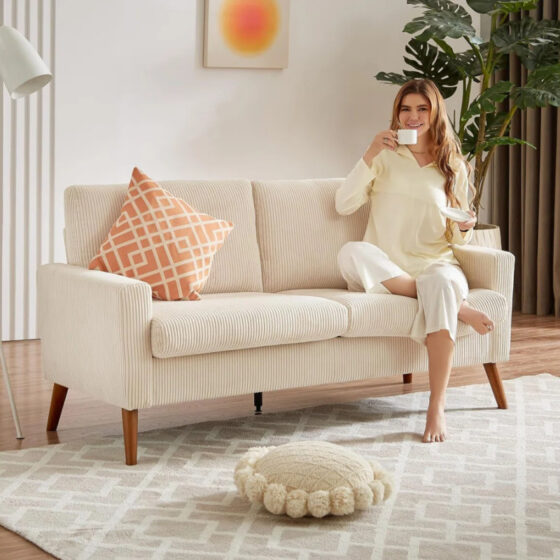 Wayfair is selling a 'comfortable' 0 mid-century modern sofa for only 0, and shoppers call it 'super cute'