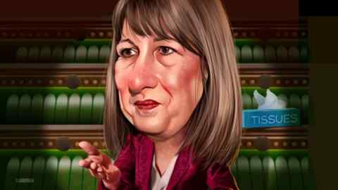 Joe Cummings illustration of Person in the News, chancellor Rachel Reeves