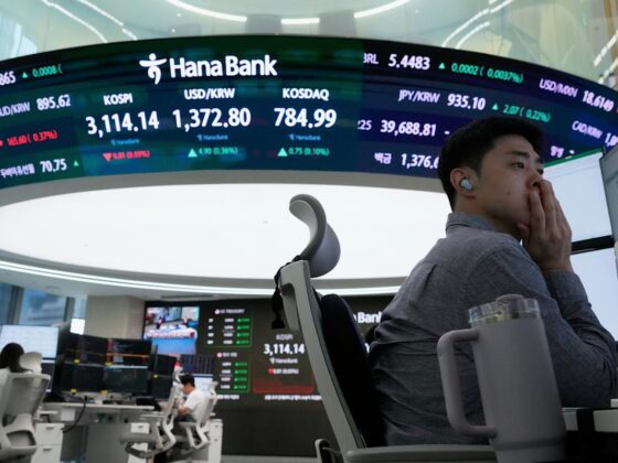 World shares are mostly higher as Trump’s new tariffs approach