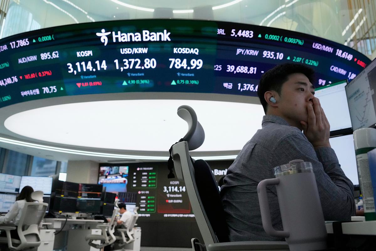 World shares are mostly higher as Trump's new tariffs approach