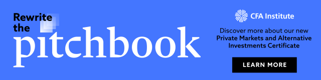 Banner for CFA Institute Private Market Certficiate Pitchbook Banner