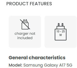 Samsung Galaxy A17 5G no charger 1